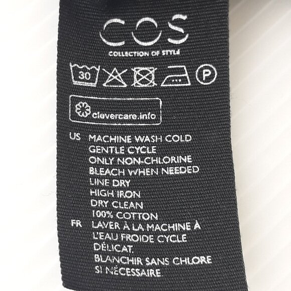 COS Green Scallop Edged Shift Dress 8 Minimalist Office Neutral - Picture 11 of 11